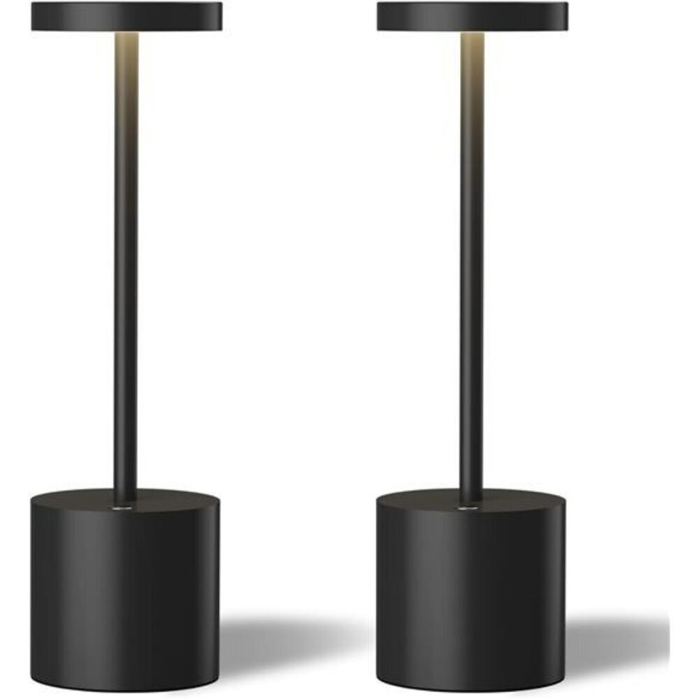 Set of 2 Rechargeable LED Table Lamps Dimmable Cordless Portable Desk Light
